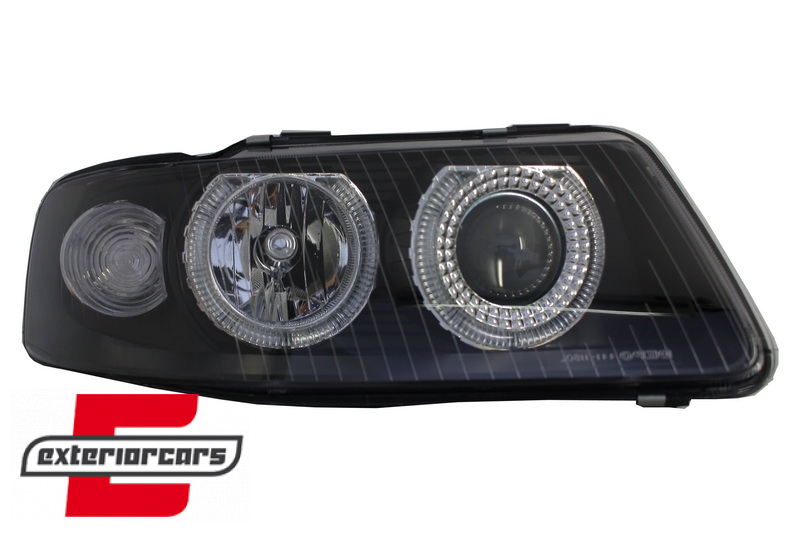 Prednja svjetla Angel Eyes (crna) / Audi A3 (2000-2003) - Slika 3
