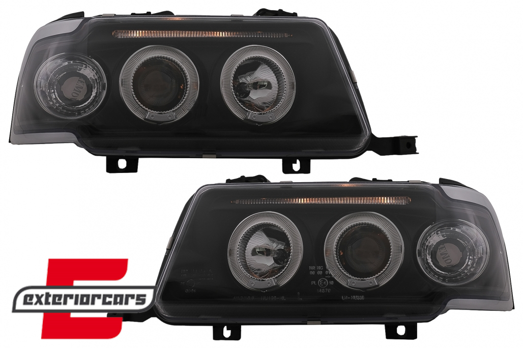 Prednja svjetla Angel Eyes (crna) / Audi 80 B4 (1991-1996) - Slika 13