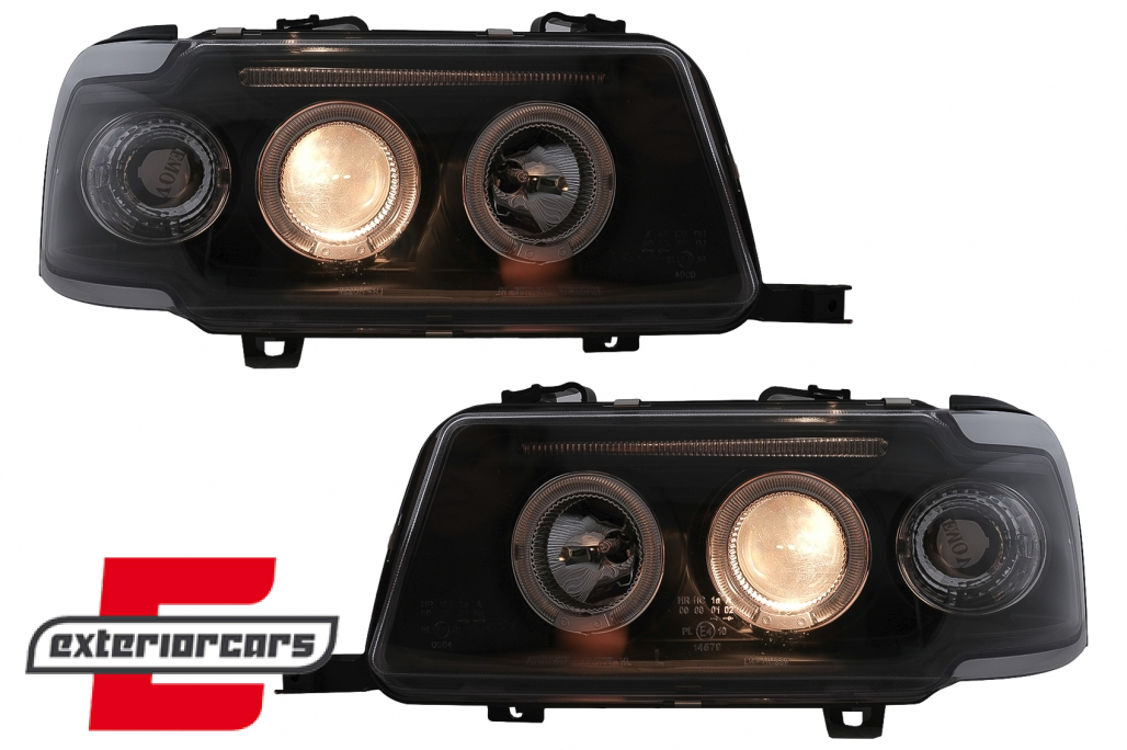 Prednja svjetla Angel Eyes (crna) / Audi 80 B4 (1991-1996) - Slika 7