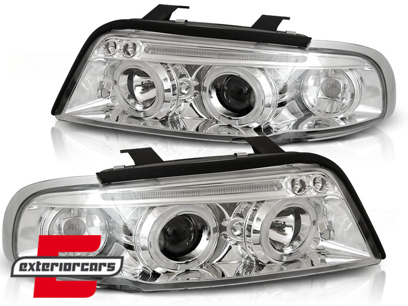 Prednja svjetla Angel Eyes (chrome) / Audi A4 B5 (1994-12.1998) - Slika 2