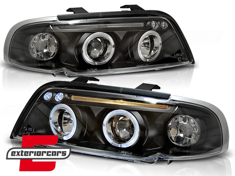 Prednja svjetla Angel Eyes (crna) / Audi A4 B5 (1994-12.1998) - Slika 2