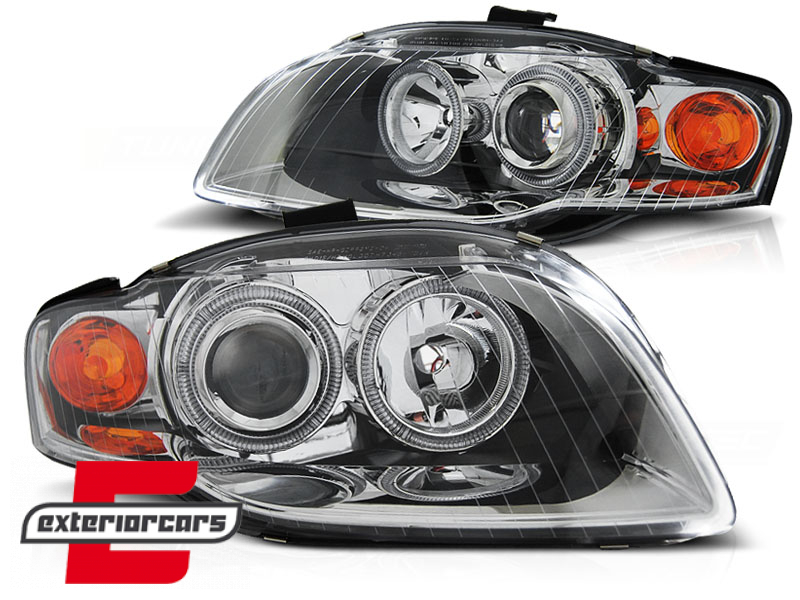 Prednja svjetla Angel Eyes (chrome) / Audi A4 B7 (2004-2008) - Slika 2