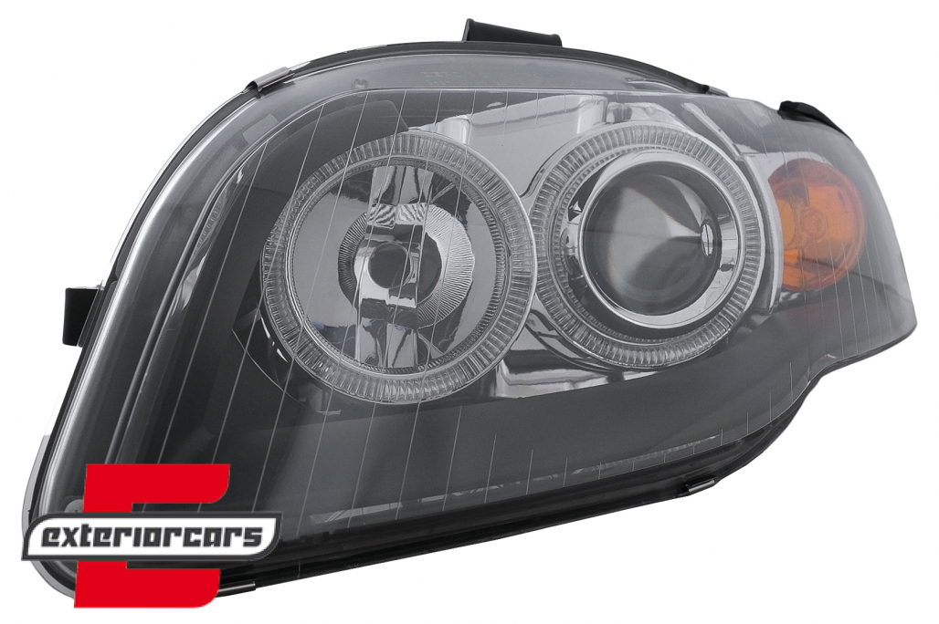Prednja svjetla Angel Eyes (crna) / Audi A4 B7 (2004-2008) - Slika 6