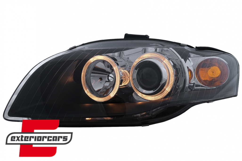Prednja svjetla Angel Eyes (crna) / Audi A4 B7 (2004-2008) - Slika 9