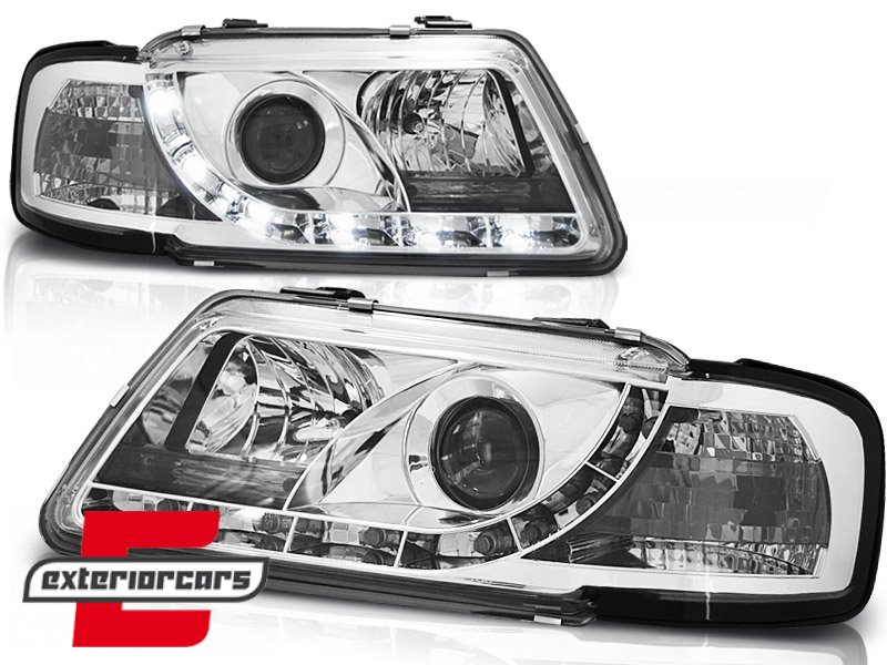 Prednja svjetla LED TrueDRL (chrome) / Audi A3 (1996-2000) - Slika 2