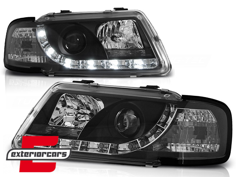 Prednja svjetla LED TrueDRL (crna) / Audi A3 (1996-2000) - Slika 2