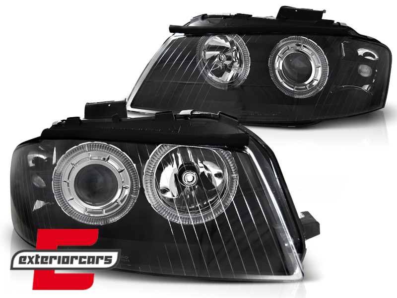 Prednja svjetla Angel Eyes (crna) / Audi A3 8P 8PA (2003-2008) - Slika 2