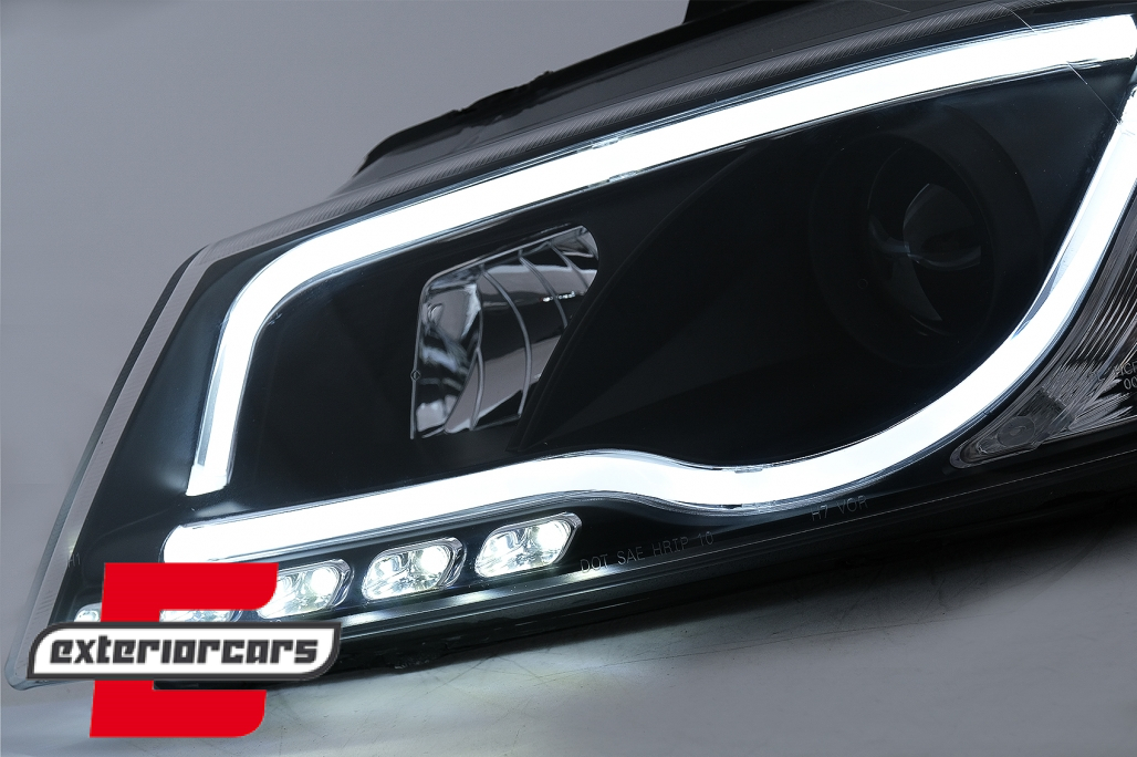 Prednja svjetla LED TubeLight DRL (crna) / Audi A3 8P Facelift Hatchback Sportback (2008-2012) - Slika 4