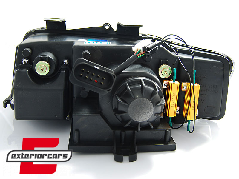 Prednja svjetla LED TubeLights (chrome) / Audi A4 B6 (10.2000-10.2004) - Slika 4