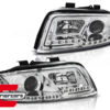 Prednja svjetla LED TubeLights (chrome) / Audi A4 B6 (10.2000-10.2004) - Slika 2