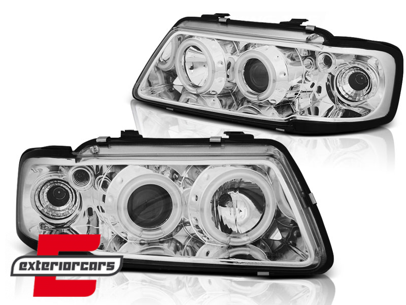 Prednja svjetla CCFL Angel Eyes (chrome) / Audi A3 (1996-2000) - Slika 2