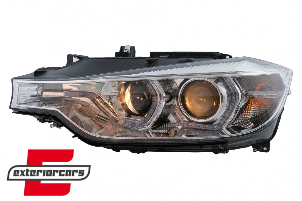 Prednja svjetla LED DRL Angel Eyes (chrome) BMW serije 3 F30 F31 LCI limuzina karavan (2015-2019) - Slika 14