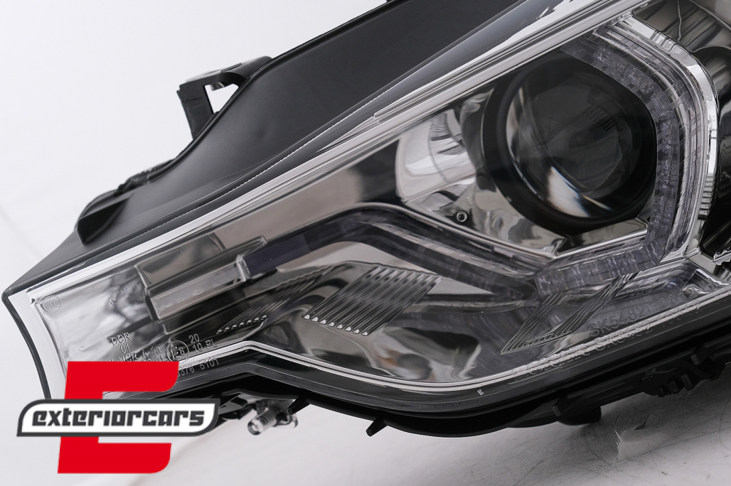 Prednja svjetla LED DRL Angel Eyes (chrome) BMW serije 3 F30 F31 LCI limuzina karavan (2015-2019) - Slika 3