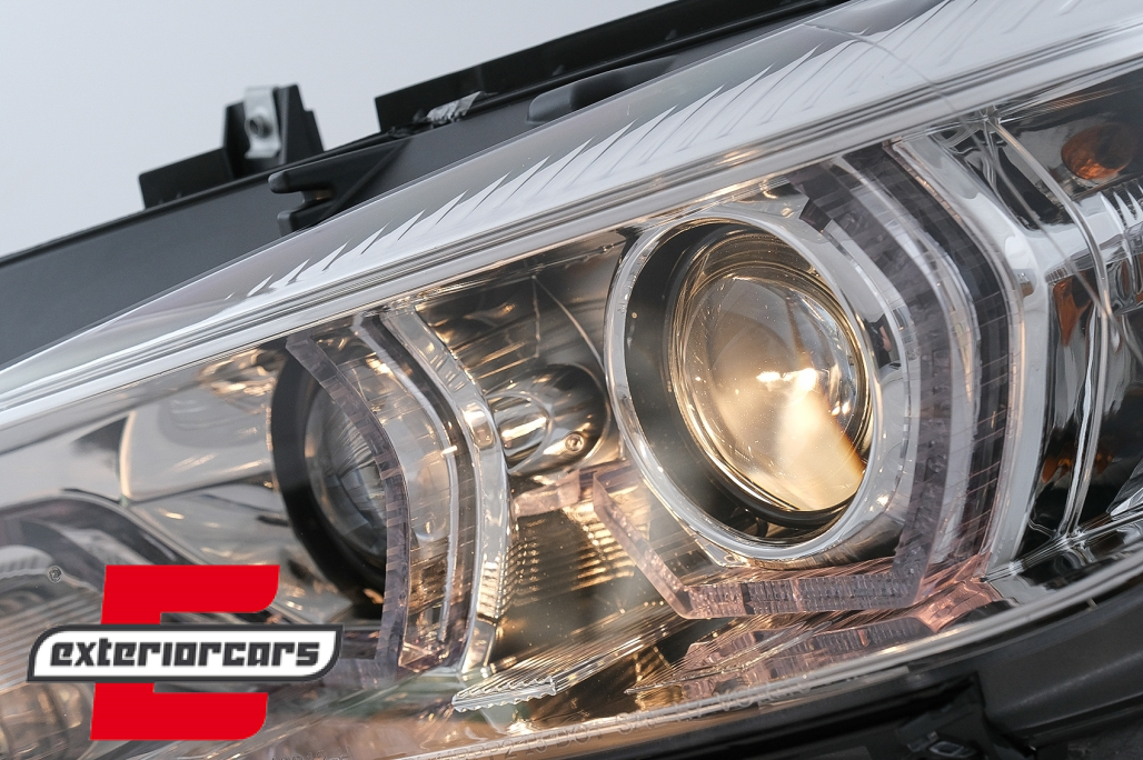 Prednja svjetla LED DRL Angel Eyes (chrome) BMW serije 3 F30 F31 LCI limuzina karavan (2015-2019) - Slika 10