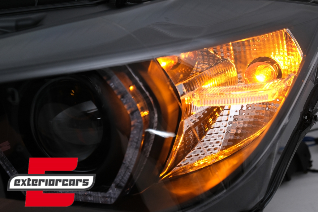 Prednja svjetla LED DRL Angel Eyes (crna) / BMW serije 3 F30 F31 LCI limuzina karavan (2015-2019) - Slika 12