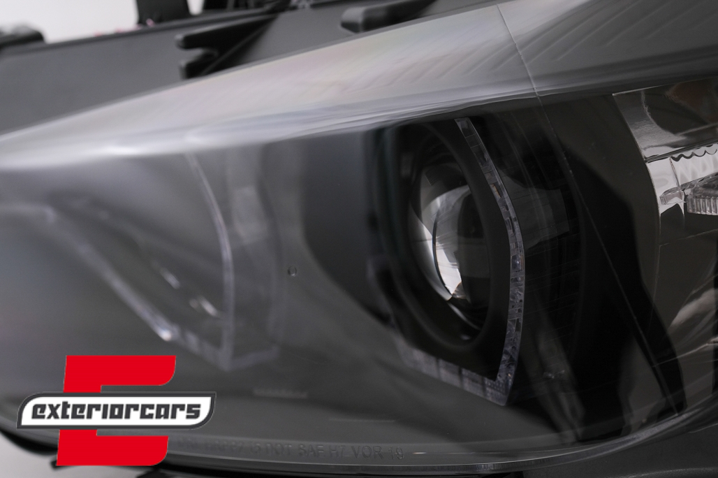 Prednja svjetla LED DRL Angel Eyes (crna) / BMW serije 3 F30 F31 LCI limuzina karavan (2015-2019) - Slika 18