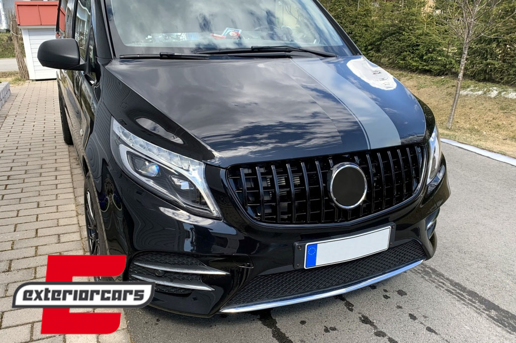 Prednja maska GT-R Panamericana dizajn (piano crna) / Mercedes V-klasa W447 (2014-03.2019) - Slika 12