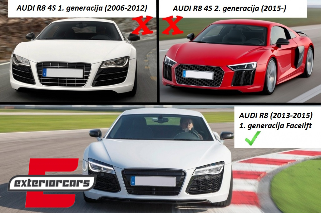 Prednja maska RS8 dizajn (piano crna) / Audi R8 Facelift (2013-2015) - Slika 7
