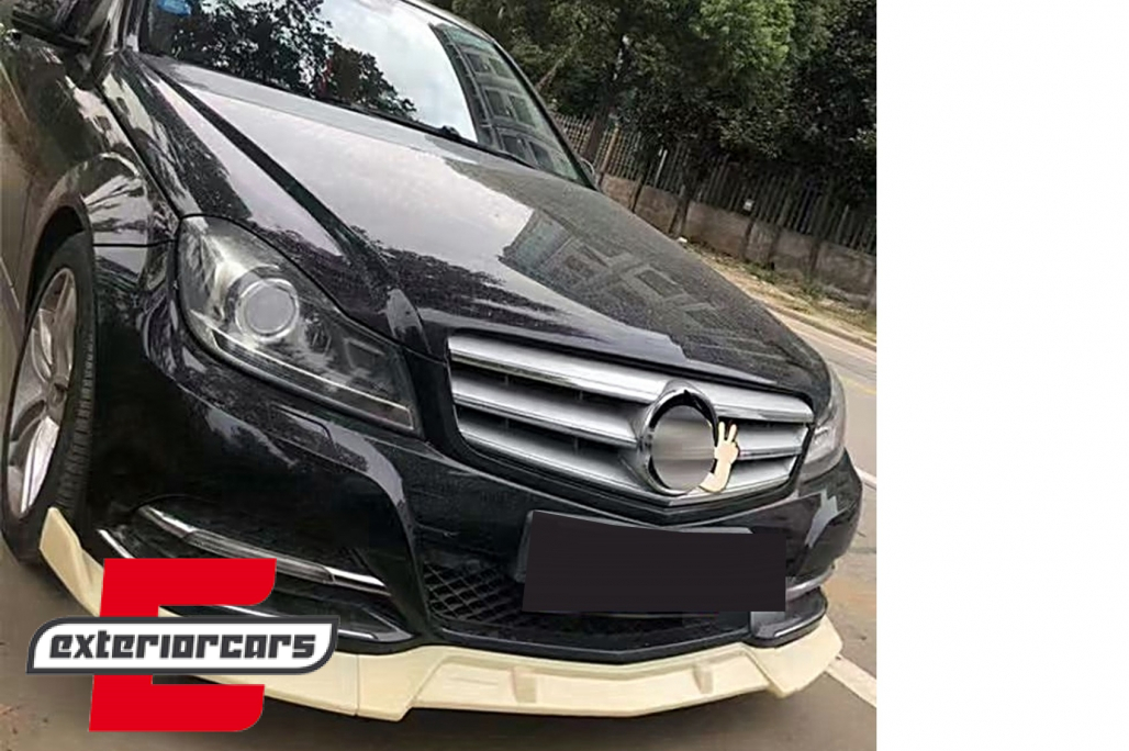 Prednji nastavak branika (piano crna) / Mercedes C-klasa W204 S204 C204 Facelift (2011-2015) - Slika 9