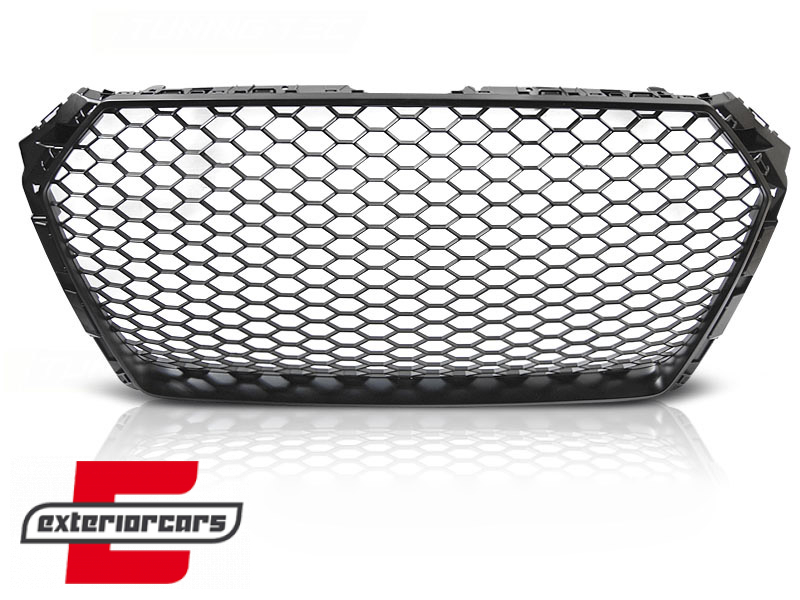 Prednja maska RS4 dizajn (mat crna) / Audi A4 S4 B9 8W (2016-2019) limuzina karavan - Slika 2