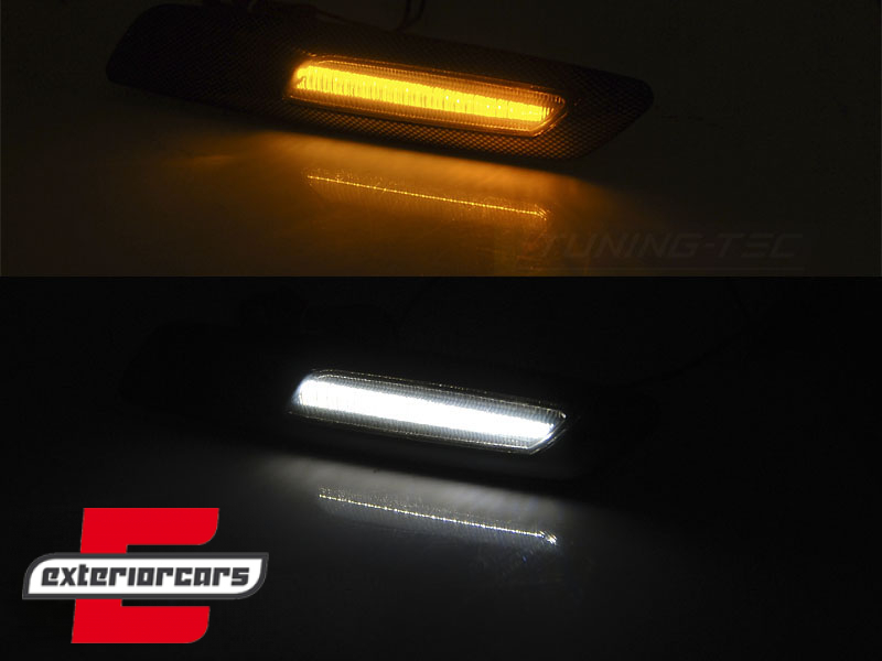 Bočni žmigavci LED F10 look (piano crna/smoke) / BMW 1er E81 E82 E87 E88 (2007-2011) 3er E90 E91 E92 E93 (2004-2011) 5er E60 E61 (2003-2010) - Slika 3