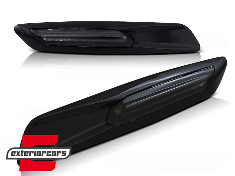Bočni žmigavci LED F10 look (piano crna/smoke) / BMW 1er E81 E82 E87 E88 (2007-2011) 3er E90 E91 E92 E93 (2004-2011) 5er E60 E61 (2003-2010) - Slika 2