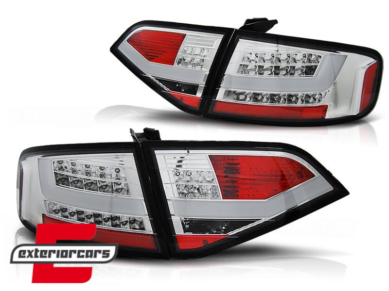 LED stražnja svjetla LightBar dizajn (chrome) / Audi A4 B8 limuzina (2008-2011) - Slika 2