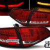 LED stražnja svjetla LightBar dizajn (crvena/kristal) / Audi A4 B8 limuzina (2008-2011)