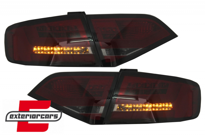 LED stražnja svjetla LightBar dizajn (crvena/smoke) / Audi A4 B8 limuzina (2008-2011) - Slika 6