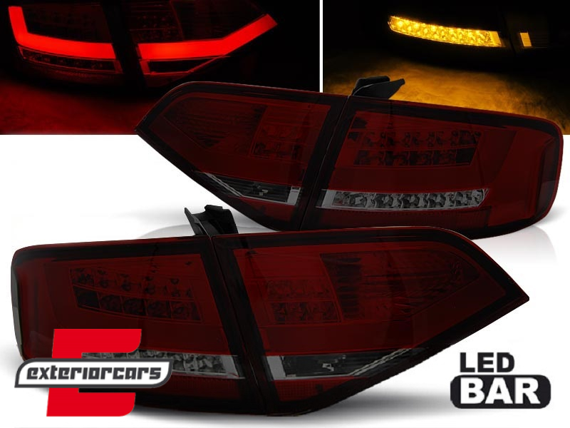 LED stražnja svjetla LightBar dizajn (crvena/smoke) / Audi A4 B8 limuzina (2008-2011)