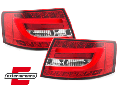 LED stražnja svjetla LedBar dizajn (crvena/kristal) / Audi A6 C6 4F limuzina (2004-07.2008) - Slika 8