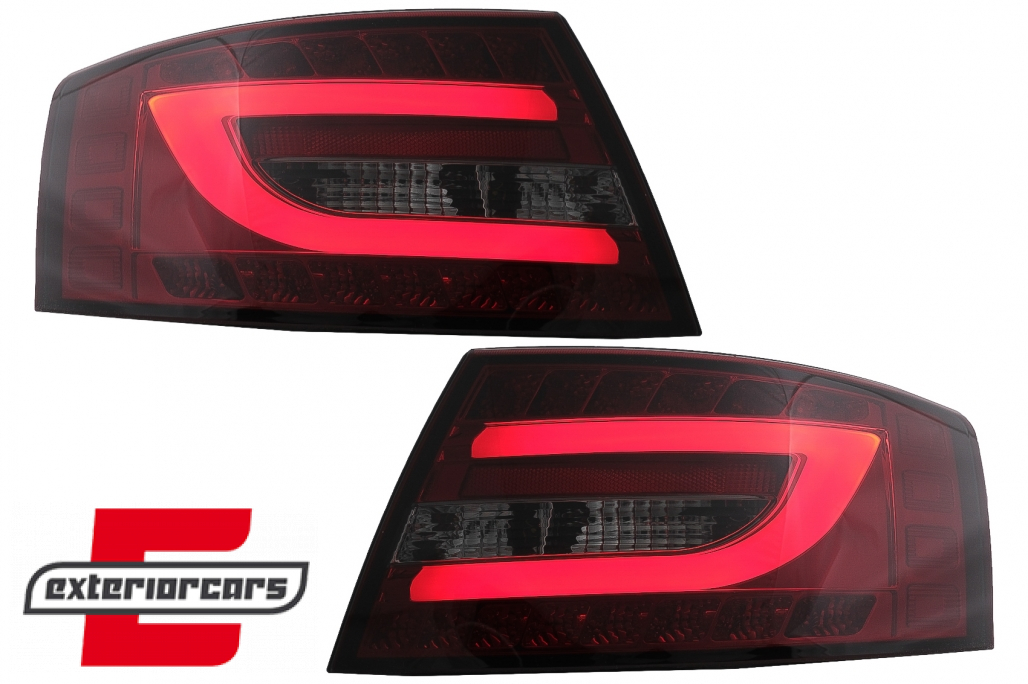 LED stražnja svjetla LedBar dizajn (crvena/smoke) / Audi A6 C6 4F limuzina (2004-07.2008) - Slika 2