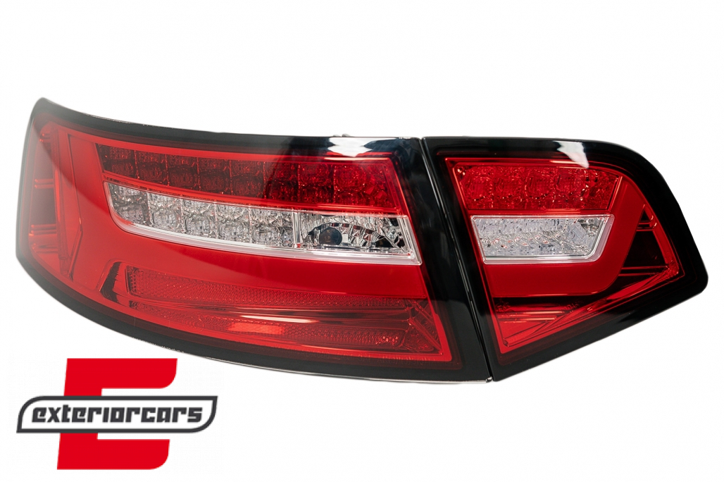 LED stražnja svjetla SEQ žmigavci Facelift dizajn (crvena/kristal) / Audi A6 4F2 C6 limuzina (2008-2011) - Slika 3