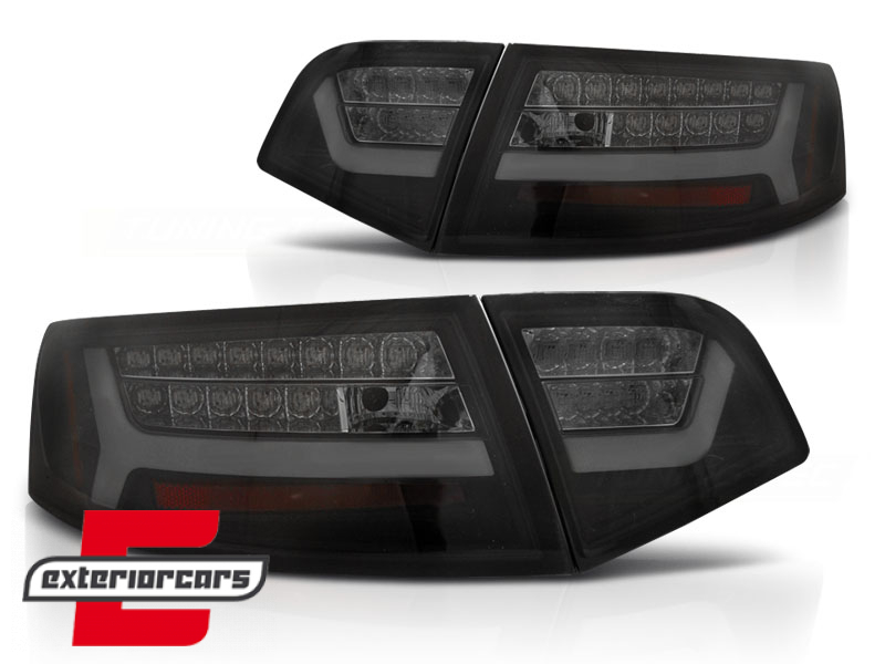 LED stražnja svjetla SEQ žmigavci Facelift dizajn (crna/smoke) / Audi A6 4F2 C6 limuzina (2008-2011) - Slika 2