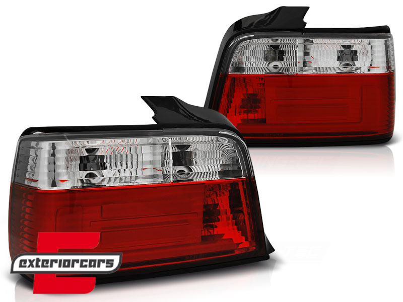 LED stražnja svjetla LedBar (crvena/kristal) / BMW serije 3 E36 limuzina (1990-1999) - Slika 2