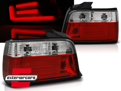 LED stražnja svjetla LedBar (crvena/kristal) / BMW serije 3 E36 limuzina (1990-1999)