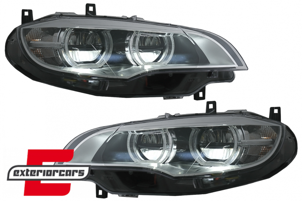LED prednji farovi 3D Angel Eyes Xenon (chrome) / BMW X6 E71 (2008-2012) - Slika 6