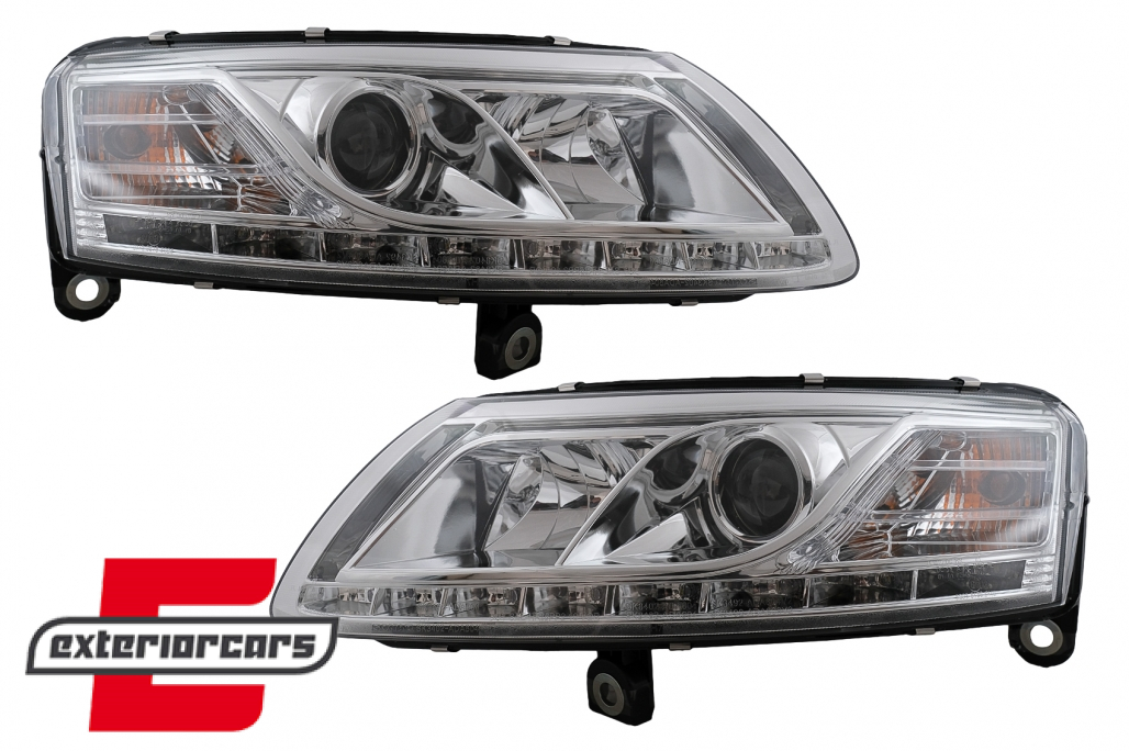 Prednja svjetla LED TrueDRL Xenon (chrome) / Audi A6 C6 4F (04.2004-2008) - Slika 2