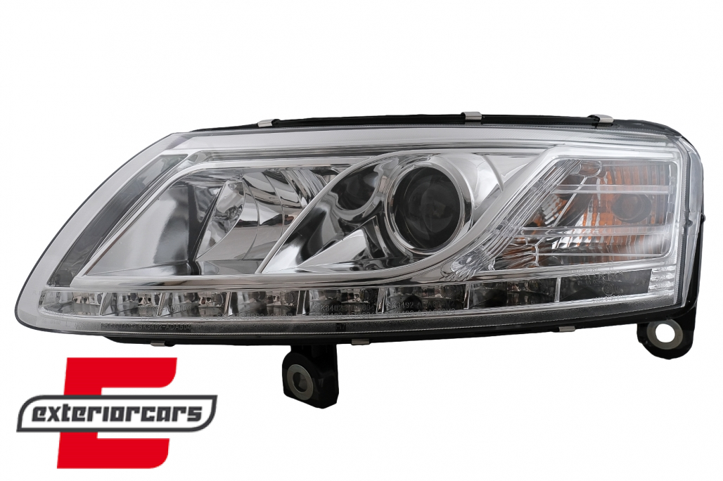 Prednja svjetla LED TrueDRL Xenon (chrome) / Audi A6 C6 4F (04.2004-2008) - Slika 3
