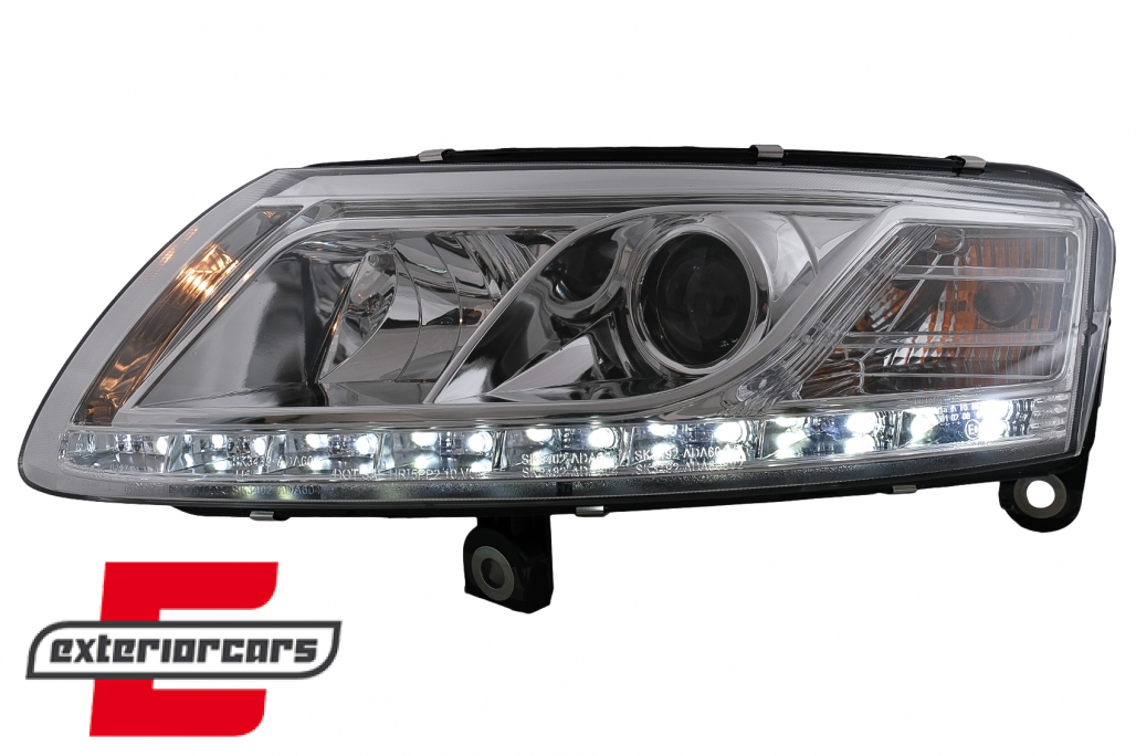 Prednja svjetla LED TrueDRL Xenon (chrome) / Audi A6 C6 4F (04.2004-2008) - Slika 5