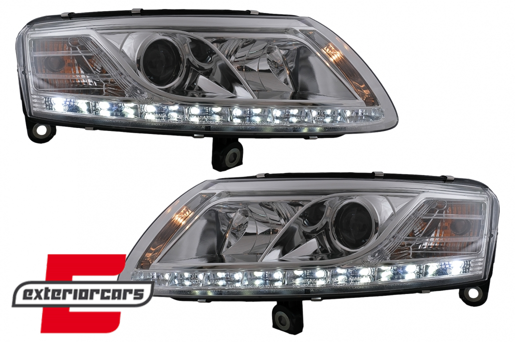 Prednja svjetla LED TrueDRL Xenon (chrome) / Audi A6 C6 4F (04.2004-2008) - Slika 6