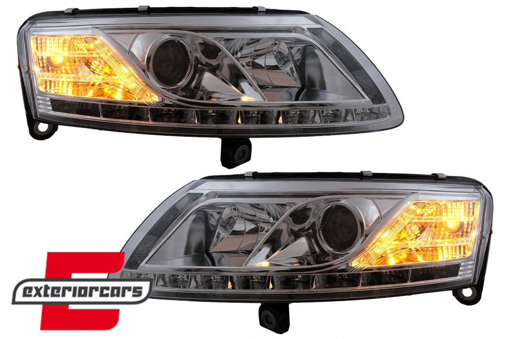 Prednja svjetla LED TrueDRL Xenon (chrome) / Audi A6 C6 4F (04.2004-2008) - Slika 9
