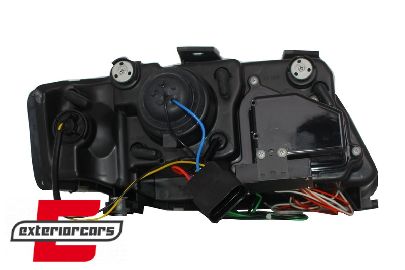 Prednja svjetla LED DRL TubeLights (crna) / Audi A6 4B C5 (05.1997-05.2001) - Slika 2