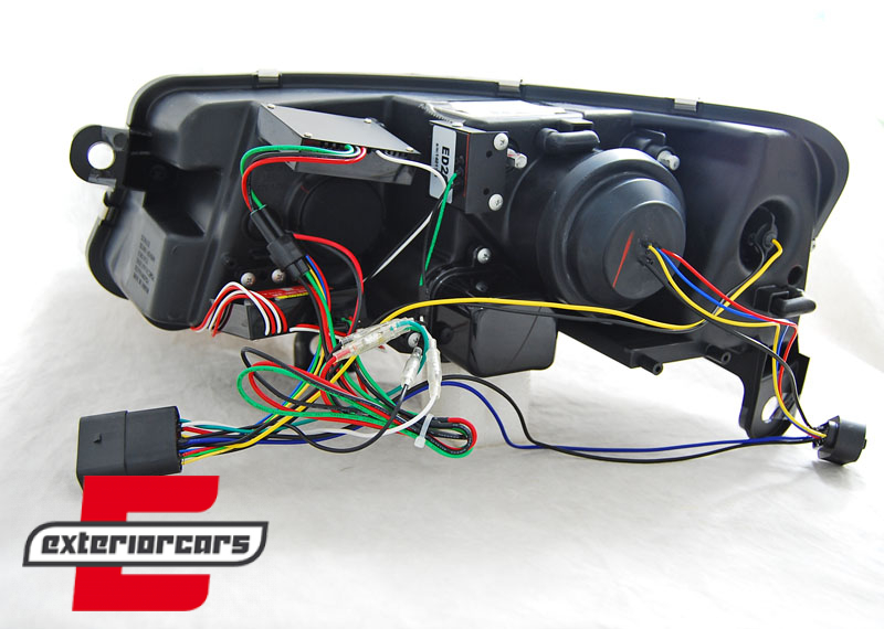 Prednja svjetla LED DRL TubeLights Xenon (crna) / Audi A6 C6 4F (04.2004-2008) - Slika 2