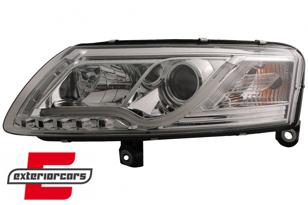 Prednja svjetla LED TubeLights (chrome) / Audi A6 C6 4F (04.2004-2008) - Slika 13
