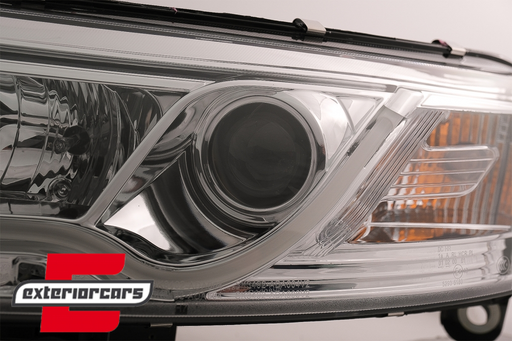 Prednja svjetla LED TubeLights (chrome) / Audi A6 C6 4F (04.2004-2008) - Slika 15