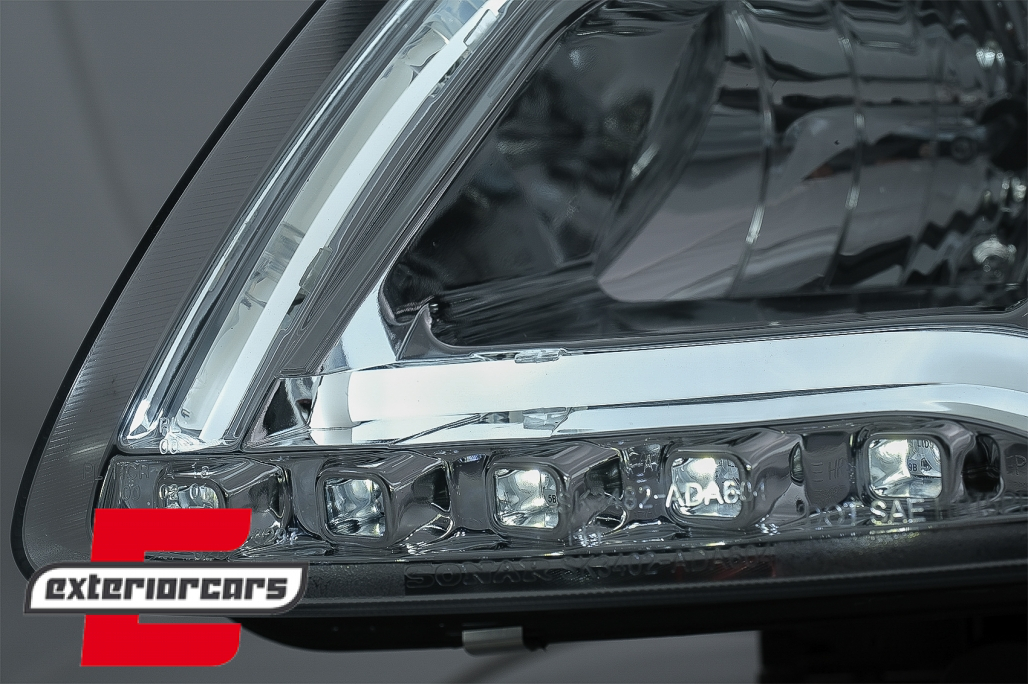 Prednja svjetla LED TubeLights (chrome) / Audi A6 C6 4F (04.2004-2008) - Slika 5
