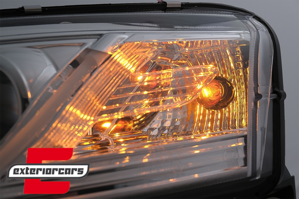 Prednja svjetla LED TubeLights (chrome) / Audi A6 C6 4F (04.2004-2008) - Slika 8