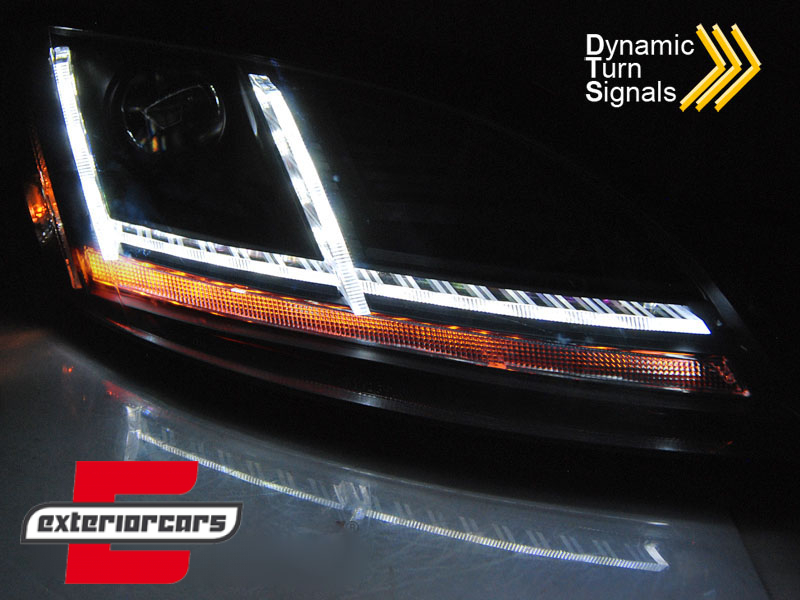 Prednja svjetla LED DRL SEQ žmigavci Xenon (crna) / Audi TT 8J (2010-2014) - Slika 3
