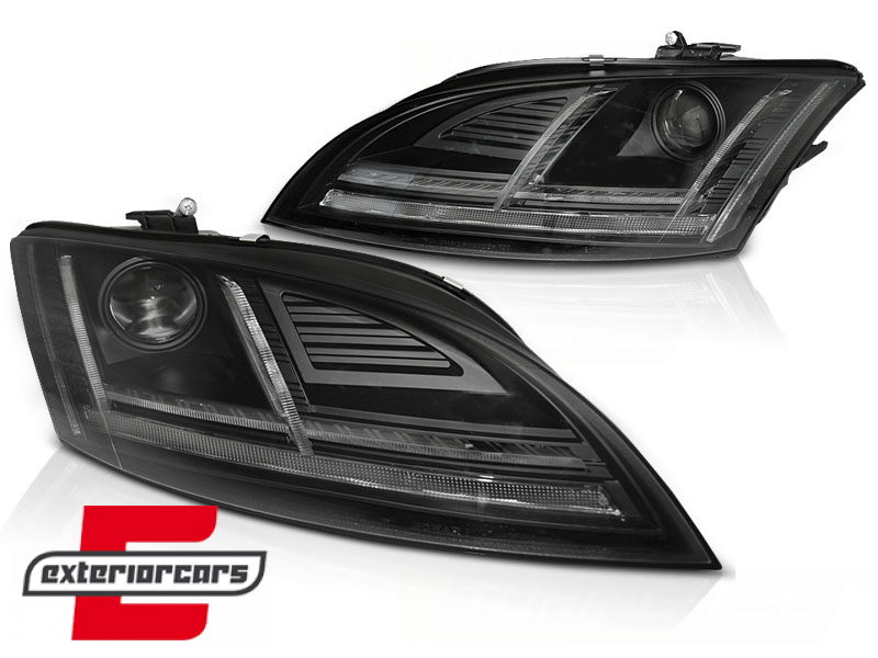 Prednja svjetla LED DRL SEQ žmigavci Xenon (crna) / Audi TT 8J (2006-2010) - Slika 2